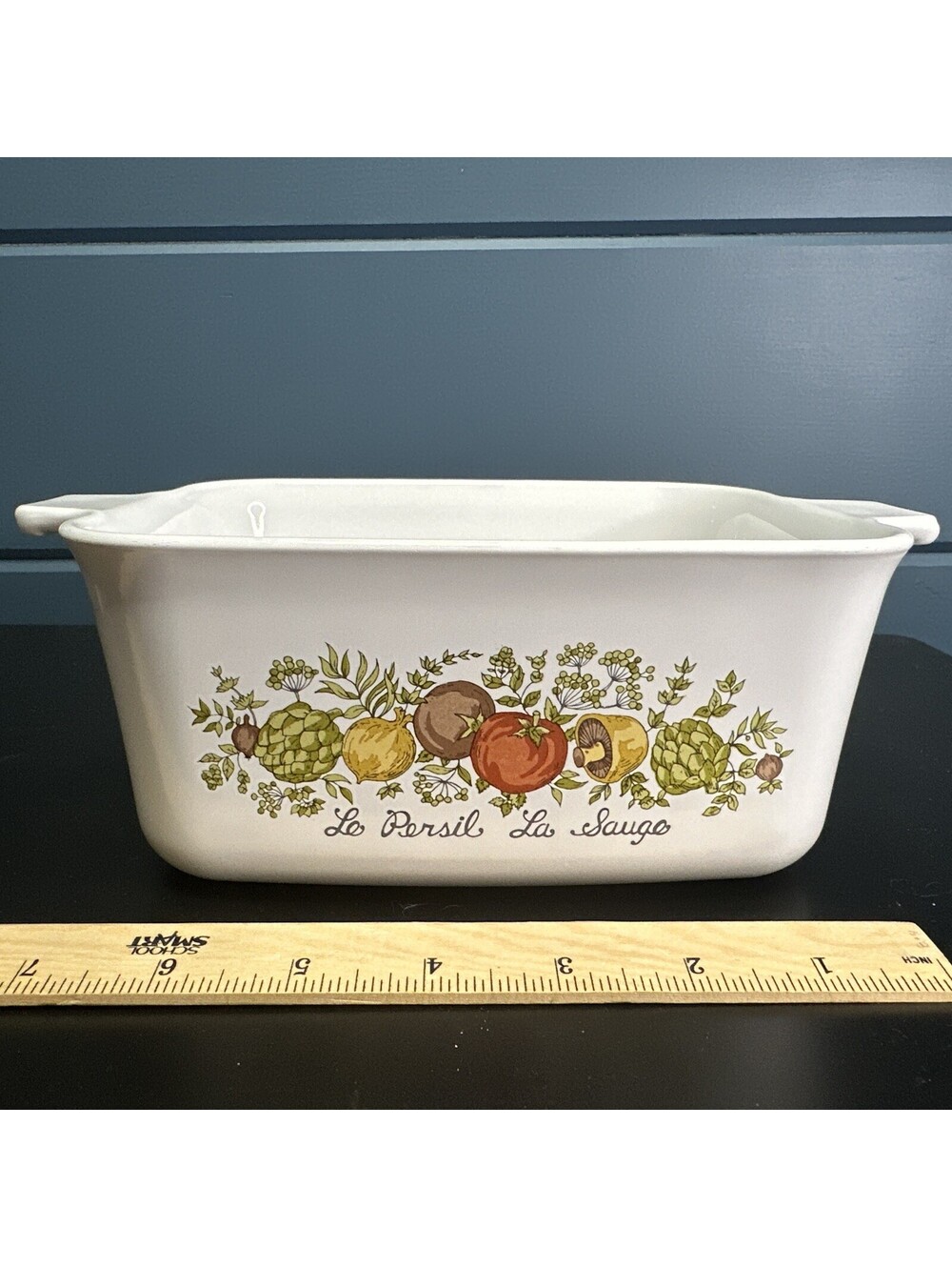 Corning Ware Spice of Life 1.5 Qt Casserole Dish No Lid Crisp 7x5 1/2x3 inch USA